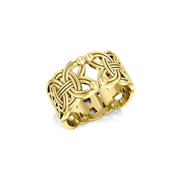 Viking Borre Knot Solid Gold Ring GRI573 - Jewelry